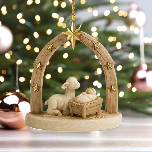 Starry Night Baby Jesus Ornament